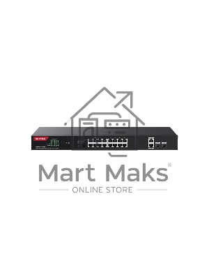 Коммутатор неуправляемый IP-COM G1120P-16-250W PoE, 20 портов, 18x1 Гбит/с, SFP 2x1 Гбит/с, PoE 16х30 Вт (до 230 Вт)