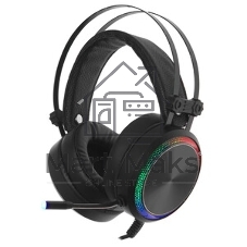 Гарнитура Oklick HS-L810G чёрный, проводная, USB, подсветка