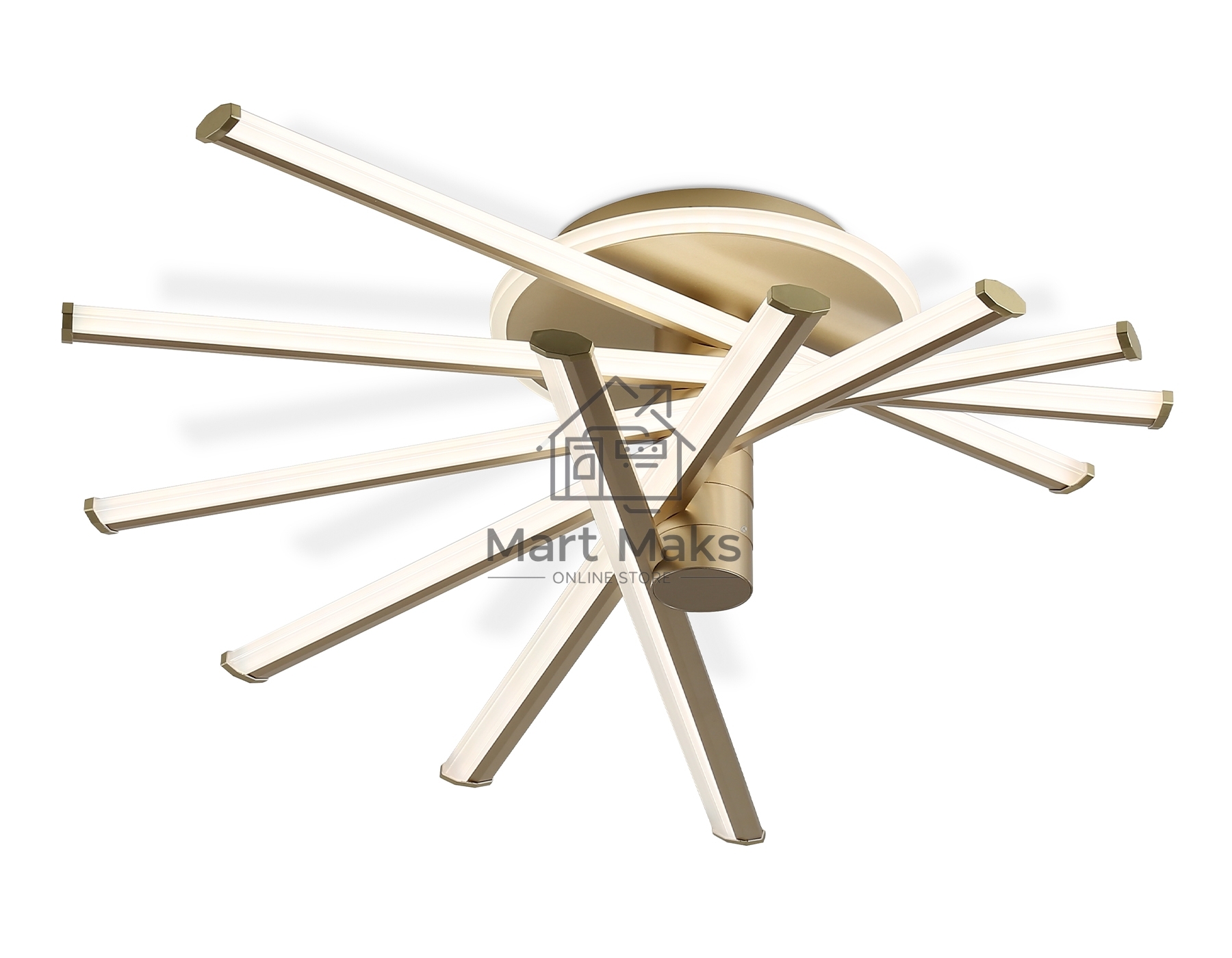 Потолочный светодиодный светильник Ambrella light FL6234 GD золото 96W 3000K-6400K 605*605*200 (ПДУ ИК)