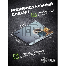 Коврик для мыши Cactus Owl gray рисунок 300x50x3мм (CS-MPC-D12M)