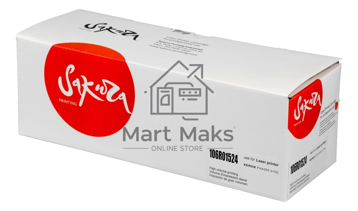 Картридж лазерный Sakura 106R01524 для Xerox Phaser 6700, пурпурный, 12 000 к.