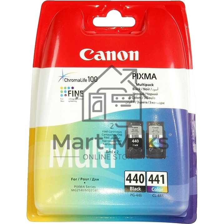 Картридж струйный Canon PG-440/CL-441 5219B005 черный/трехцветный x2уп. для Canon MG2140/MG3140 (180 стр.)