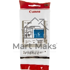 Картридж струйный Canon PFI-102C (0896B001) голубой (130 мл.) для Canon imagePROGRAF iPF605, iPF610., iPF650, iPF655, iPF710, iPF750, iPF755, LP17, iPF510