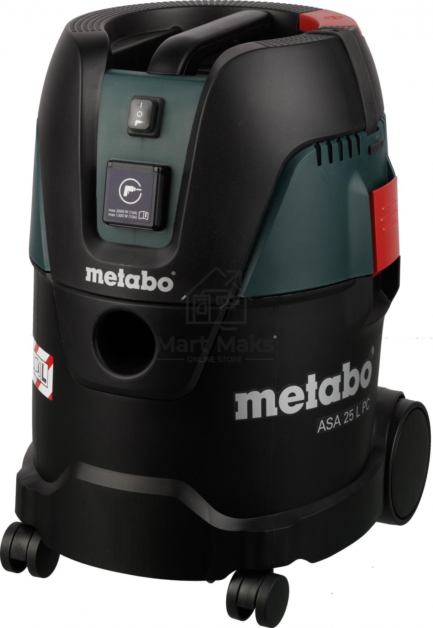 Пылесос строительный Metabo ASA 25 L PC 602014000 Пылесос 1250вт,розетка,ручн.очистка, бак 25л, вес 8.3 кг