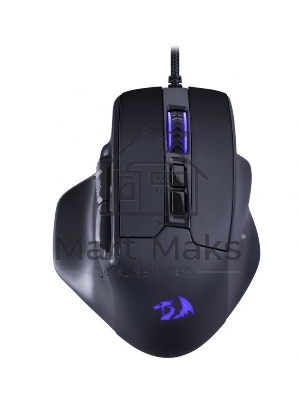 Мышь проводная Defender Redragon Bullseye черный, 12400 dpi, USB, кнопки - 8