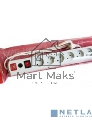 Сетевой фильтр Most LR 1.7м (6 розеток) белый (коробка)