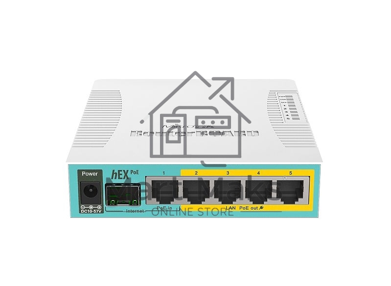 Маршрутизатор 10/100/1000M 5PORT HEX POE RB960PGS MIKROTIK
