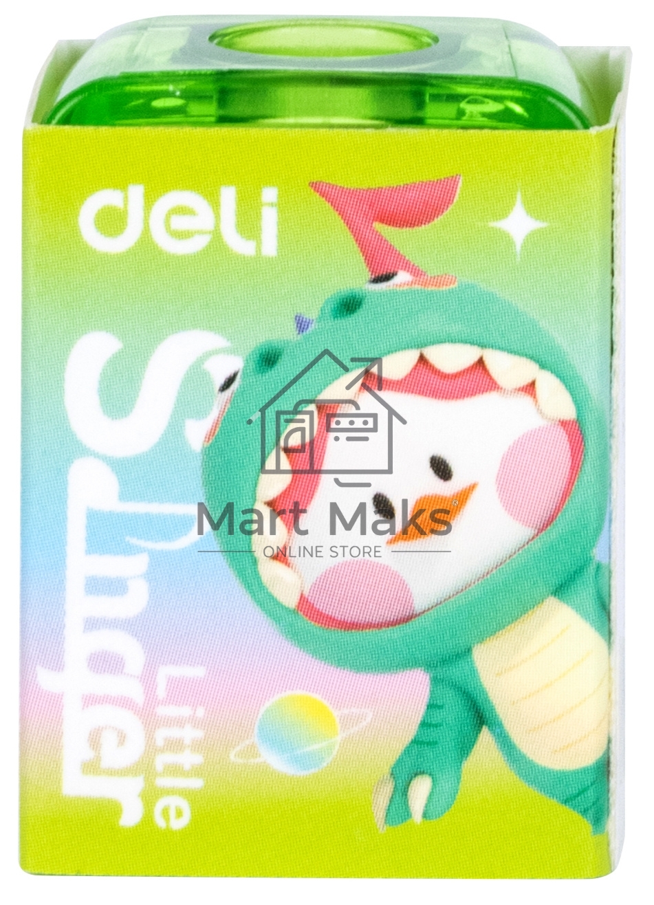 Точилка для карандашей ручная Deli EH552 Little Singer, 1 отверстие, пластик, ассорти, коробка
