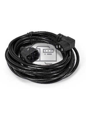 Кабель питания ExeGate Special EC-5S (C13 угловой->C14, 3*0.75мм2, CCA, черный, 5м)