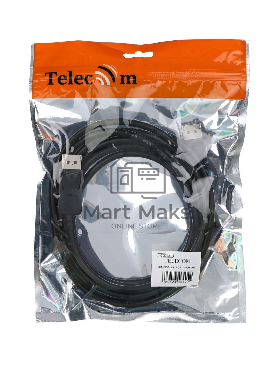 Кабель соединительный Telecom DisplayPort DP-DP 1.2V 4K@60Hz  3м <CG712-3M>
