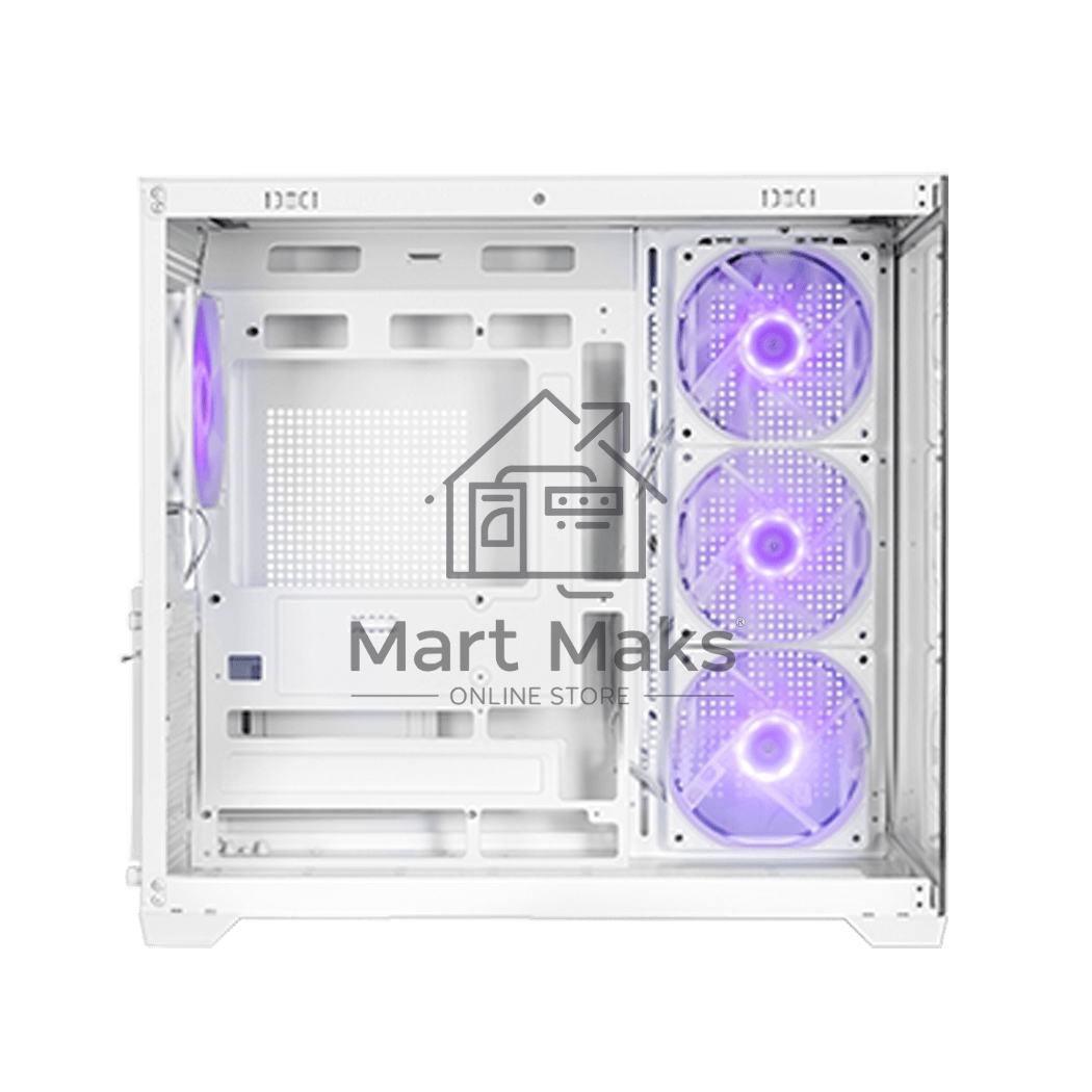Корпус без блока питания PCCooler C3T700 ARGB WH, Midi-Tower, TG, 4x120mm ARGB, 1xUSB-A 3.0 + 1xUSB-A 2.0 + 1xUSB-C, ATX, mATX, mITX белый