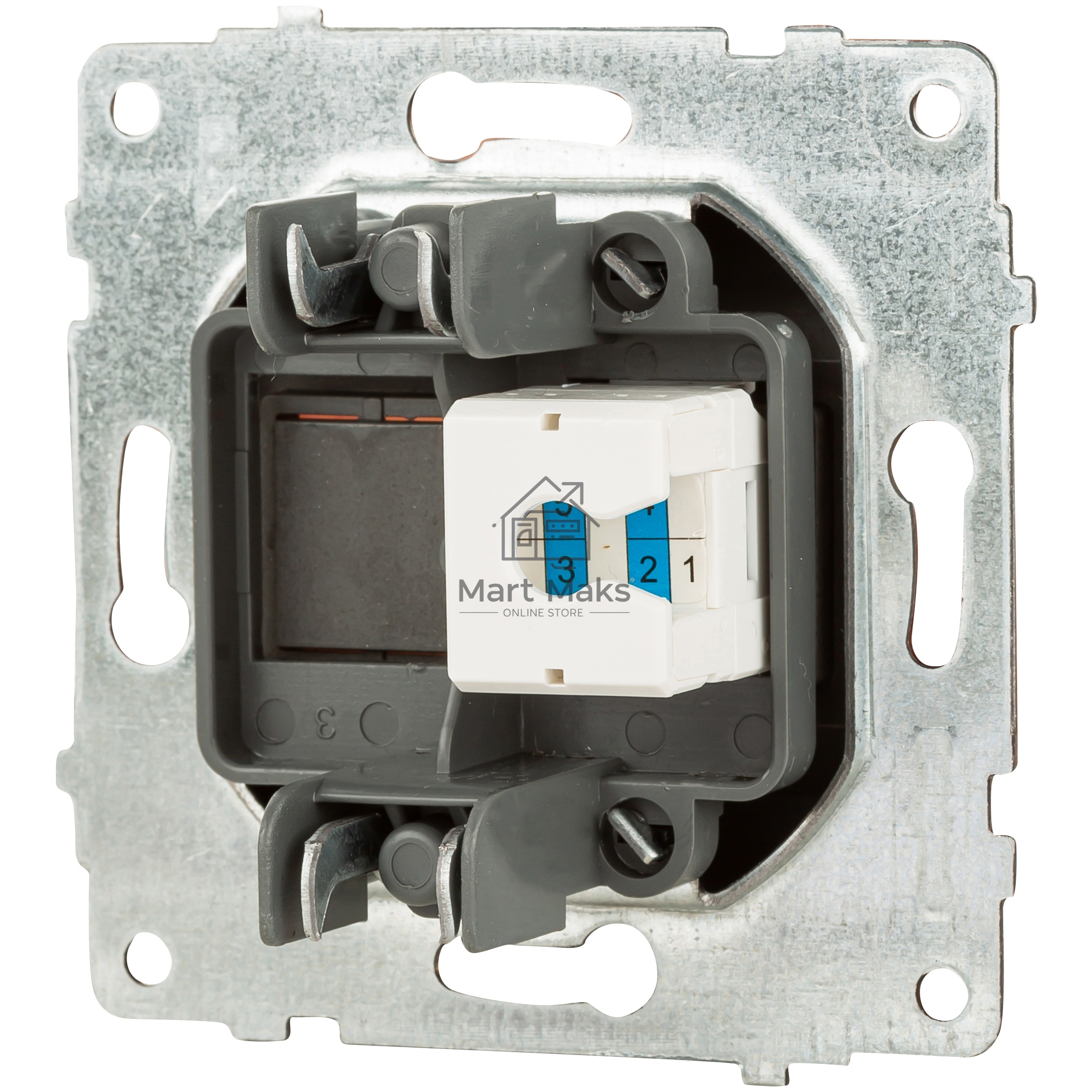 Ovivo Механизм роз. комп. 1-местн. (RJ45 CAT6), мокка, 600-000319-229
