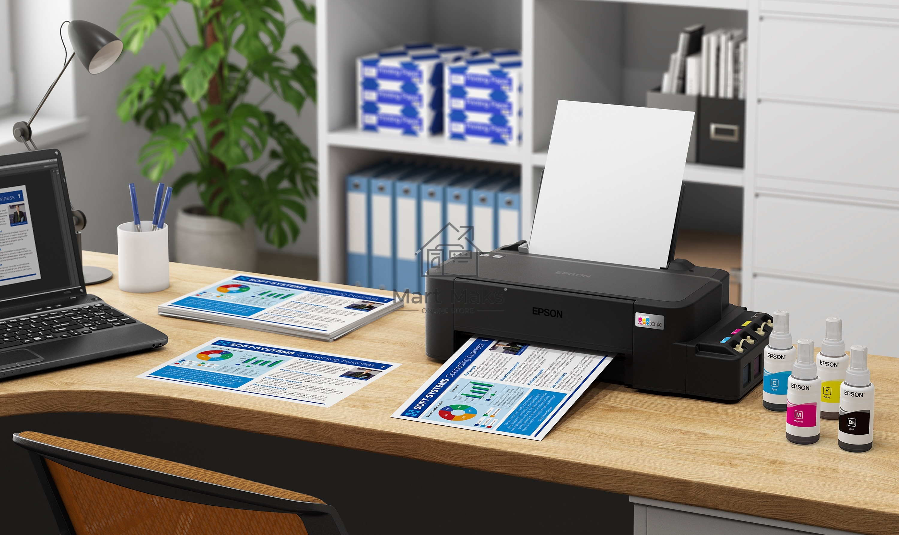 Принтер струйный Epson L121 (C11CD76414), A4, цветной, печ. до 9 стр/мин. (ч/б) до 4.8 стр/мин. (цвет), 720 x 720 dpi, USB