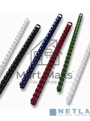 Пружины для переплета пластиковые Office Kit 16мм (на 111-130 листов) белый (100шт) (BP2051)