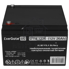Батарея для ИБП ExeGate DT 1226 (12V 26Ah), клеммы под болт М5