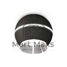 Светильник Ambrella Light XS1102011 SBK/PSL черный песок/серебро полированное MR16 GU5.3 LED 3W 4200K (C1102, N7032)