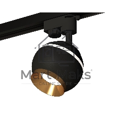 Светильник Ambrella light XT1102005 SBK/PYG черный песок/золото желтое полированное GU5.3 LED 3W 4200K (A2521, C1102, N7034)
