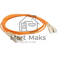 Патч-корд оптический LANMASTER, дуплексный, LC/PC-SC/PC, OM3, LSZH, 2.0 м