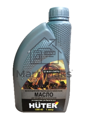 Масло моторное 10W-40 полусинтетическое для четырехтактных двигателей, для техники Huter, 1л.