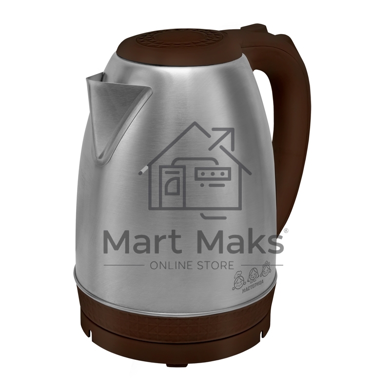 Чайник электрический Мастерица EK-1801М, шоколад, 1,8л, нержавейка