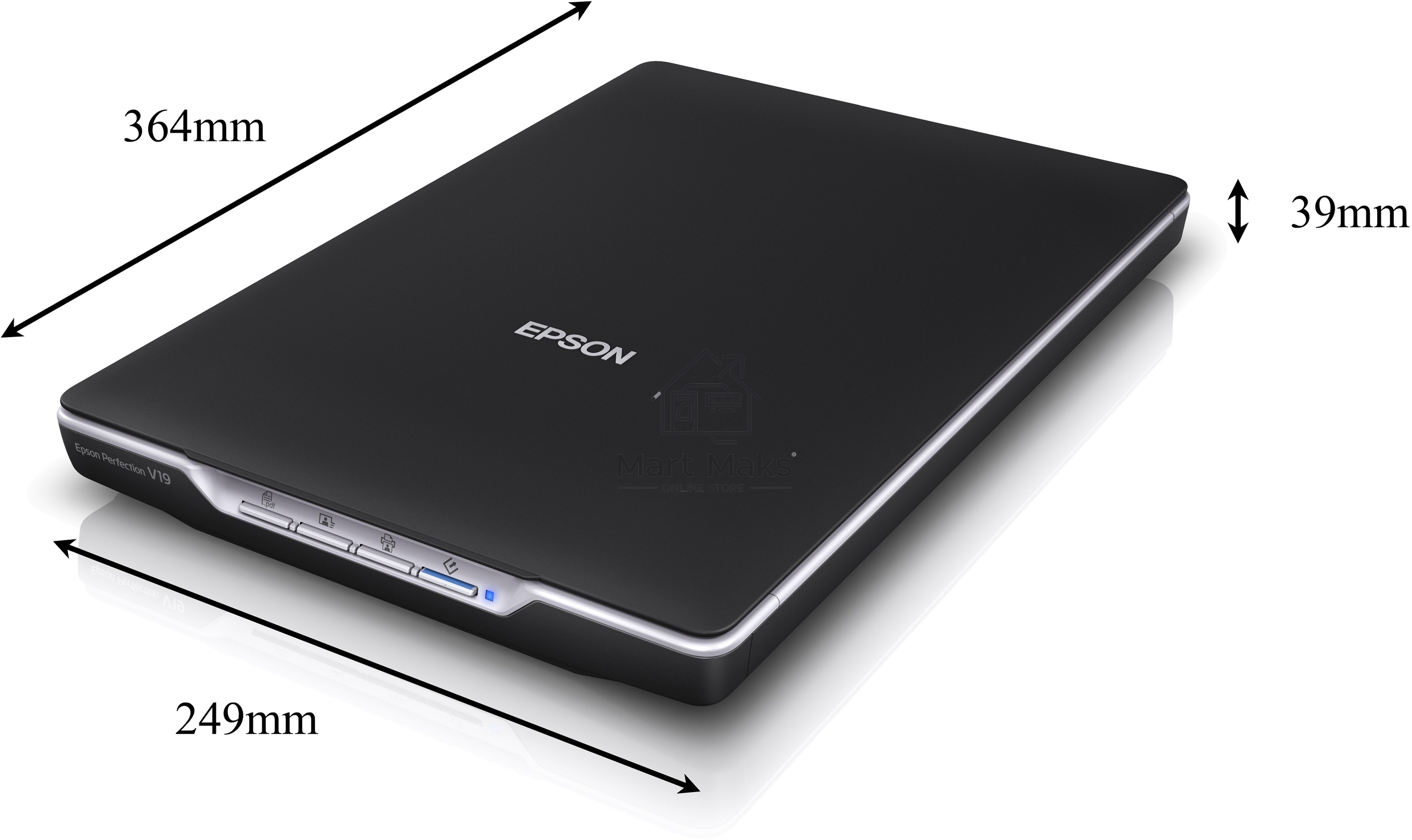 Сканер Epson Perfection V19, планшетный, A4, CIS, 4800x4800 dpi, USB 2.0