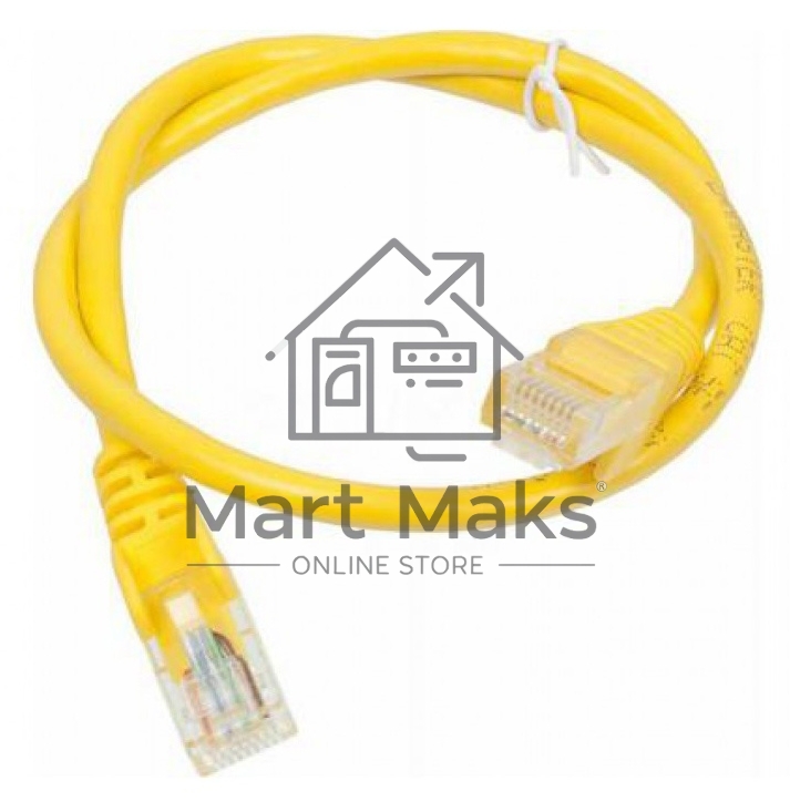Кабель Патч-корд Lanmaster UTP TWT-45-45-0.5-YL вилка RJ-45-вилка RJ-45 кат.5е 0.5м желтый ПВХ (уп.:1шт)