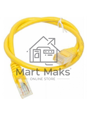 Патч-корд Lanmaster UTP TWT-45-45-0.5-YL вилка RJ-45-вилка RJ-45 кат.5е 0.5м желтый ПВХ (уп.:1шт)