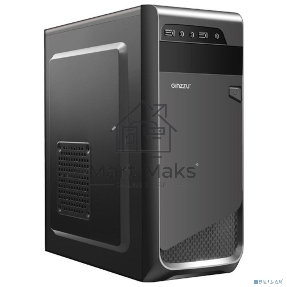 Компьютерный корпус Ginzzu A180 2*USB 2.0,AU w/o PSU