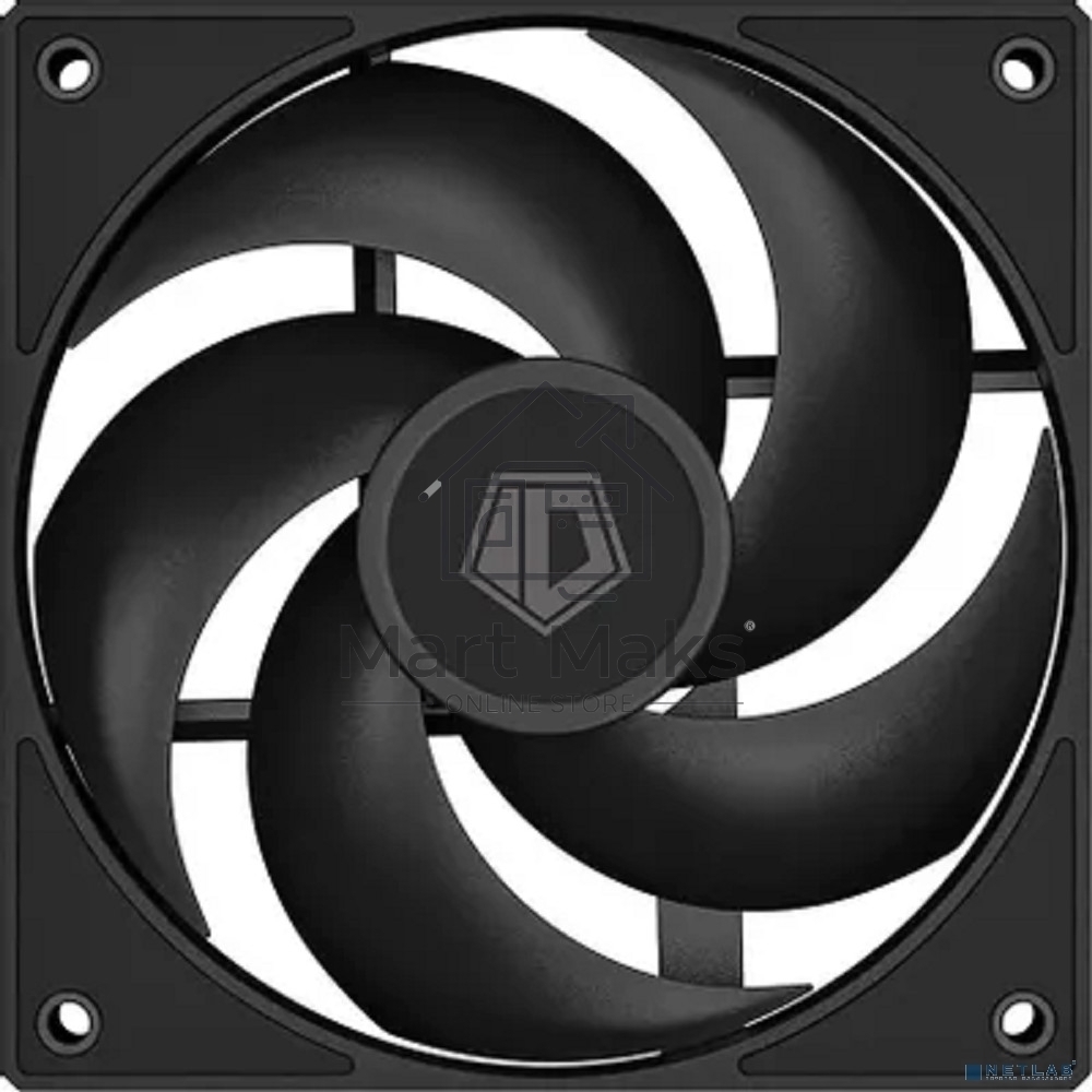 Вентилятор для корпуса ID-Cooling AS-140-K черный, 140 мм, 1800 об/мин, 24.9 дБ, 4 pin
