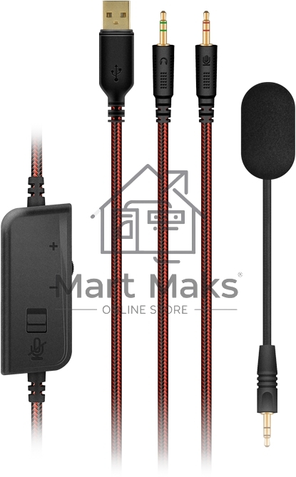 Игровые наушники SVEN AP-U1001MV с микрофоном черные (USB, LED, mini jack O 3,5 мм (4 pin), 50 мм, RGB подсветка)