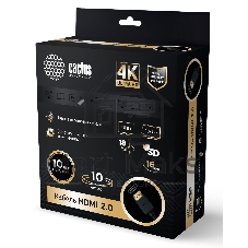 Кабель аудио-видео Cactus CS-HDMI.2-10 HDMI (m)/HDMI (m) 10м. позолоченные контакты черный