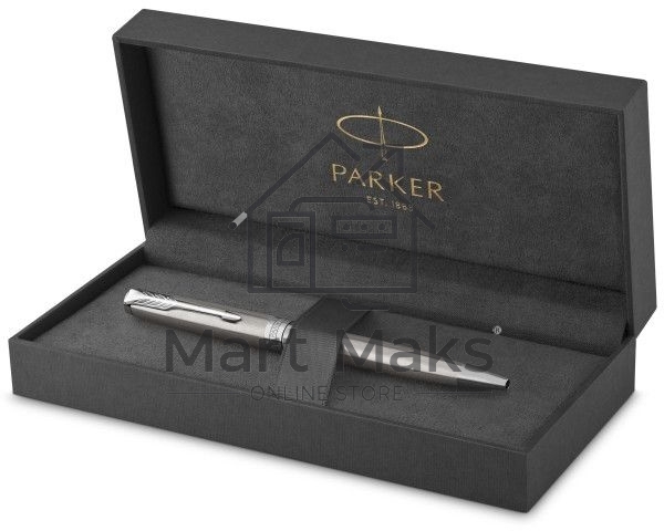 Ручка шариковая Parker Sonnet Core K526 (CW1931512) Stainless Steel CT M, черные чернила, подарочная коробка
