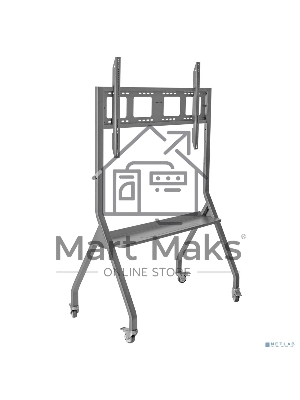 Мобильная стойка напольная Kromax OMEGA-12 silver, 1 шт/уп, Мобильная стойка напольная для TV 32