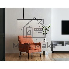Трековый однофазный подвесной светодиодный светильник Ambrella light GL6787 BK черный LED 24W 4200K 600*22*1025