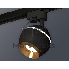 Светильник Ambrella light XT1102005 SBK/PYG черный песок/золото желтое полированное GU5.3 LED 3W 4200K (A2521, C1102, N7034)
