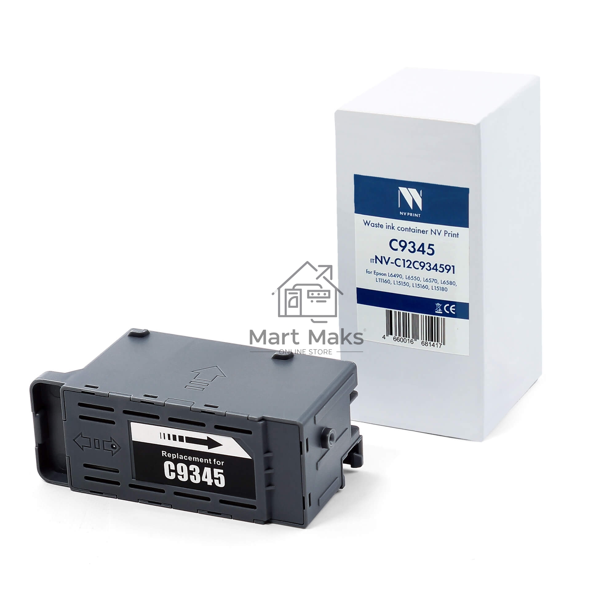 Контейнер для отработанных чернил NVPrint C9345 (NV-C12C934591) для Epson L6490, L6550, L6570, L6580,L11160, L15150, L15160, L15180 совместимый