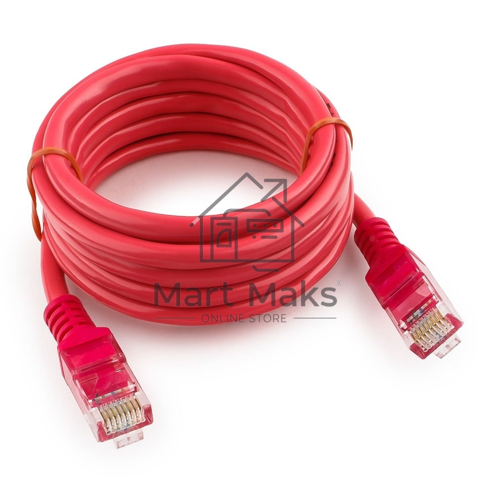 Патч-корд UTP Cablexpert кат.5e, 2м, литой, многожильный (розовый)