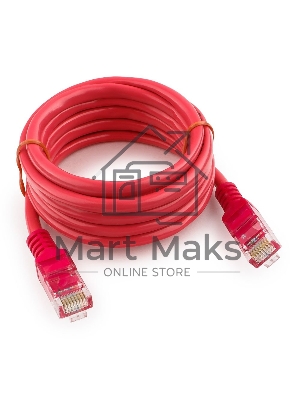 Патч-корд UTP Cablexpert кат.5e, 2м, литой, многожильный (розовый)