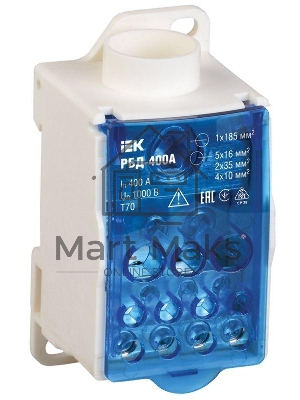 Блок распределительный на DIN-рейку РБД-400А ИЭК RBD-400 Блок распределительный на DIN-рейку РБД-400А ИЭК RBD-400