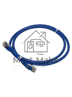 Кабель Патч-корд Lanmaster FTP LAN-PC45/S6-1.0-BL вилка RJ-45-вилка RJ-45 кат.6 1м синий LSZH