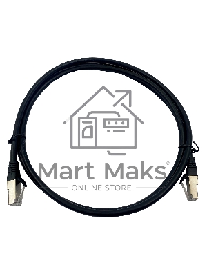 Патч-корд Buro STP 4 пары cat7 CCA molded 1.5м черный RJ-45 (m)-RJ-45 (m)