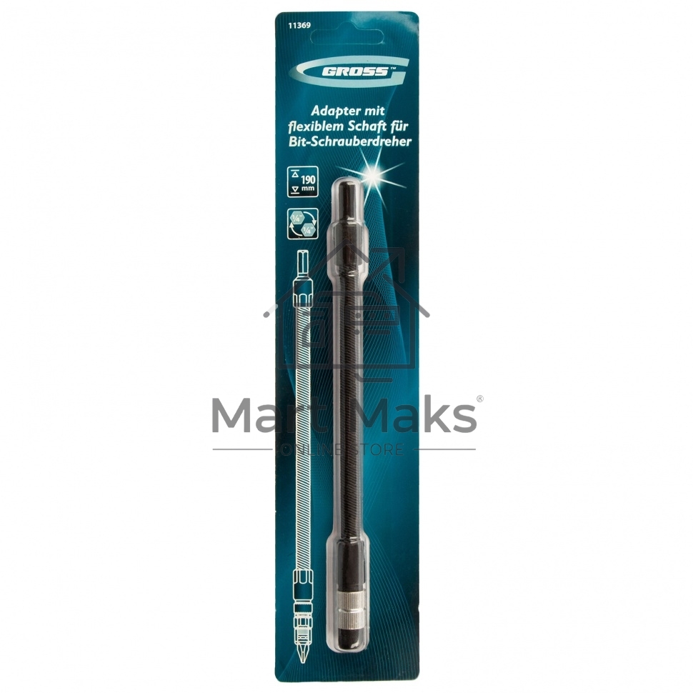 Переходник GROSS 11369гибкий для бит 190мм 1/4''