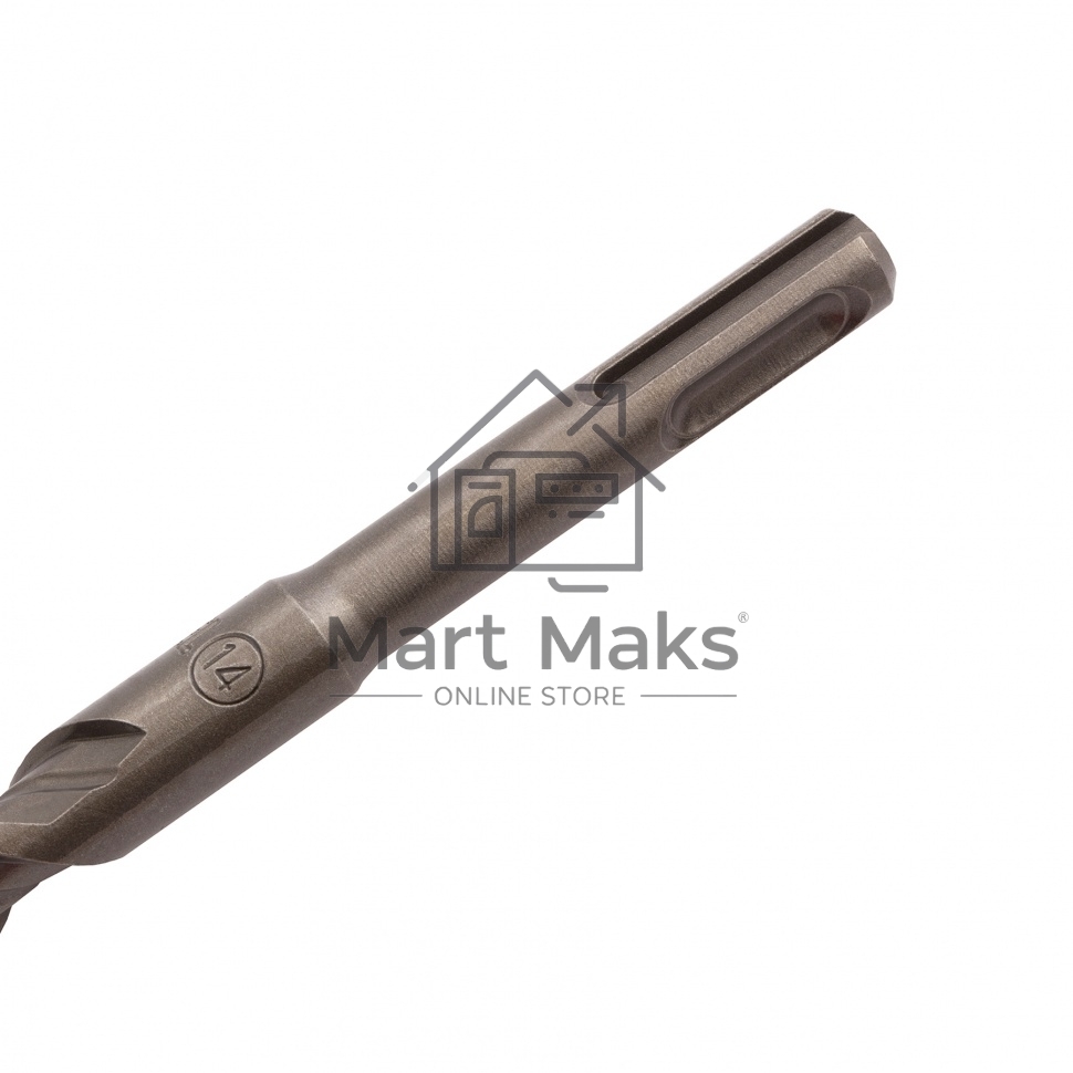 Бур по бетону, двойная спираль, Cobalt W-tip, 14x160 мм, SDS PLUS Denzel