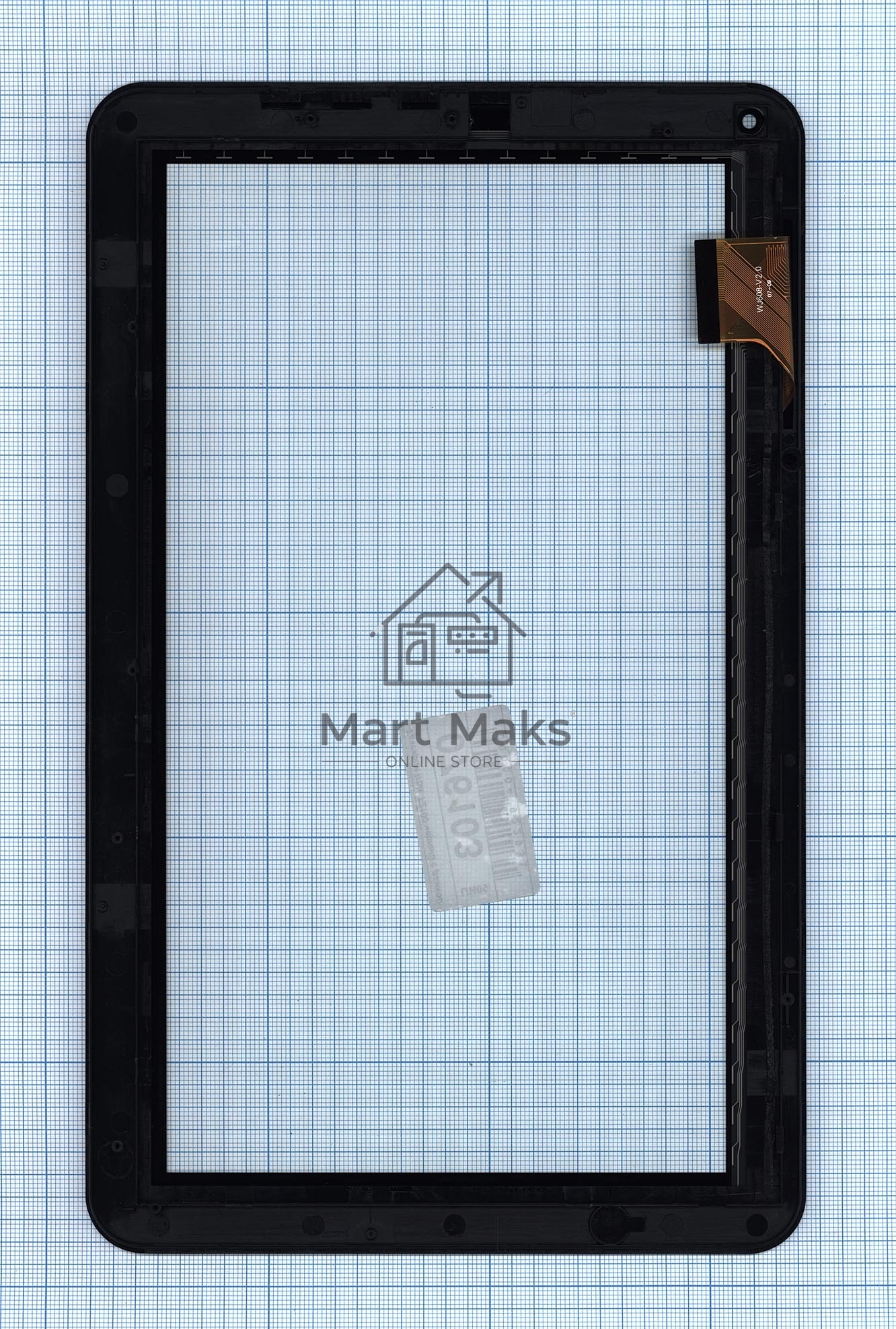 Сенсорное стекло (тачскрин) для Irbis TZ100. черное с рамкой