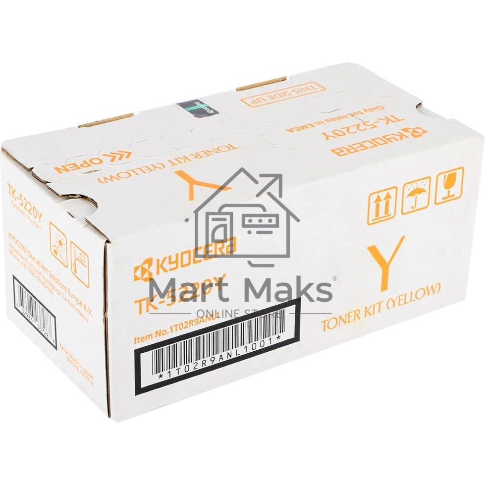 Картридж лазерный Kyocera TK-5220Y (1T02R9ANL1) желтый для P5021cdn/cdw, P5026cdn/cdw, M5521cdn/cdw, 1200 стр.