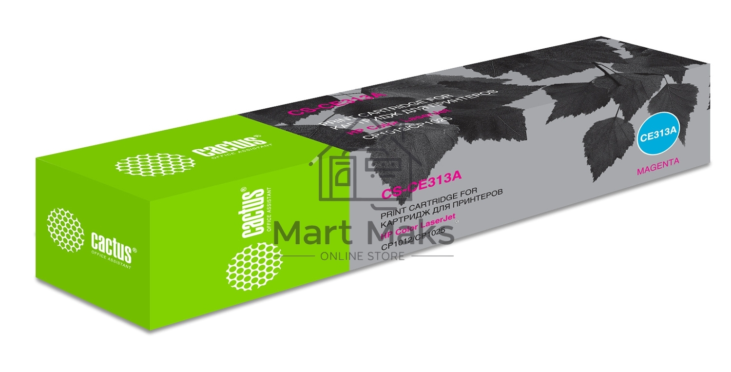 Картридж лазерный Cactus CS-CE313A пурпурный (1000 стр.) для HP LJ CP1012Pro/CP1025