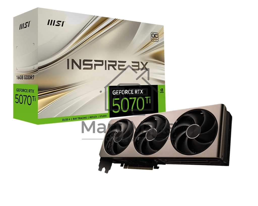 Видеокарта MSI GeForce RTX 5070 Ti 16G INSPIRE 3X OC