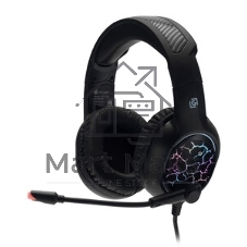 Гарнитура Oklick HS-L930G чёрный/синий, проводная, USB, подсветка