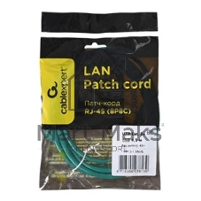 Патч-корд UTP Cablexpert cat.5e, 1.5м, литой, многожильный, зеленый