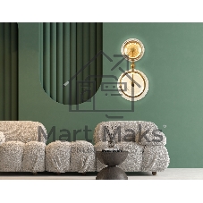 Настенный светодиодный светильник Ambrella light LH31118/2 BS/CL латунь/прозрачный 15W 3000K 200*90*390